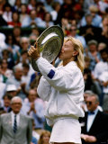 Martina Navratilova After Winning Her Ninth Wimbledon Championship Photographic Print