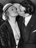 Frankie Vaughan Actor Gives Anna Neagle a Kiss at Variety Awards April 1958 Photographic Print