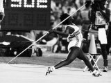 Olympic Games 1984 Tessa Sanderson Win the Gold Medal Lámina fotográfica