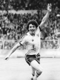 England Striker Kevin Keegan Celebrates Scoring For England at Wembley, c.1982 Photographic Print