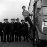 Cliff Richard at London Transport Driving School Practicing For New Role in Summer Holiday Lámina fotográfica