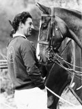 Prince Charles with His Polo Pony Pan's Folly May 1977 Photographic Print