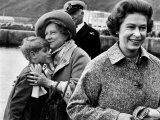 Queen Elizabeth II with Prince Edward During Their Summer Tour of Scotland Photographic Print