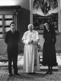 Pope John Paul II Meets with Prince Charles and Princess Diana in the Vatican Fotografisk tryk Pope John Paul II Meets with Prince Charles and Princess Diana in the Vatican Fotografisk tryk