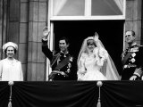 Prince Charles, Lady Diana, Queen Elizabeth II,Prince Philip on Balcony at Buckingham Palace Photographic Print
