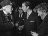 Prince Charles Laughs with Heroes Harry Secombe and Spike Milligan at Launching of New 