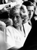 Princess Diana and Prince Charles at Live Aid Concert 1985. Wembley Stadium Photographic Print
