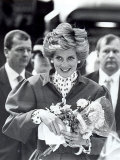 Princess Diana of Wales Arriving at Newcastle Central Station Photographie