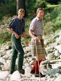 Prince Charles with Sons at Balmoral Photographic Print