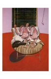 Personnage Couche sur un Lit avec Spectateur Tryptique, c.1968 Art par Francis Bacon