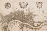 Plan of the City of London, 1720 Kunst von John Stow