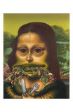 Mona Lisa Throws Up Macaroni, c.1992 Prints by Peter Saul