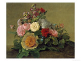 Still-Life With Flowers reproduction procédé giclée par Georg Friedrich Kersting