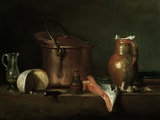 Still-Life With Copper Pot Lámina giclée por Jean-Baptiste Simeon Chardin