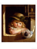 Child With a Doll Giclée-Druck von Christian Leberecht Vogel