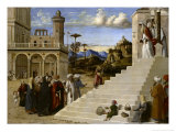 Mary in the Temple Giclee Print by Giovanni Battista Cima Da Conegliano