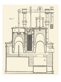 Steam Power Piston Chamber Cutaway Affiches