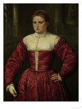 Portrait of a Woman From the Fugger Family reproduction procédé giclée par Paris Bordone