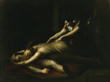 Kriemhild Throws Herself on Siegfried's Corpse reproduction procédé giclée par Henry Fuseli