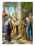 Priest Gives His Blessings to the Baby Jesus Poster