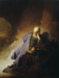 Jeremiah Mourning the Destruction of Jerusalem Giclee Print by Rembrandt van Rijn 