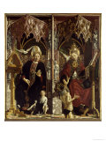 Saint Augustine and Saint Gregory reproduction procédé giclée par Michael Pacher