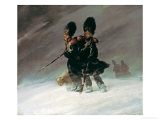 Grenadiers in the Snow Giclee Print by Ferdinand Von Rayski