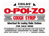 Child's Quick Acting O-Poi-Zo Cough Syrup Affiches