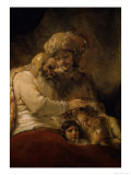 Jacob's Blessing Giclee Print by Rembrandt van Rijn 