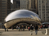 Reflections in Cloud Gate, a Sculpture Also Known as the Bean Photographie par Paul Damien
