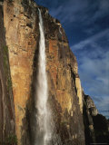 View of Cascading Angel Falls, One of the World's Highest Waterfalls Photographie par Mark Cosslett
