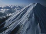 An Aerial View of a Snow-Covered Mt. Fuji Photographie par Karen Kasmauski