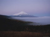 Mt. Fuji Rises Above a Fog-Covered Forest Photographic Print by Karen Kasmauski