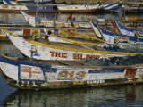 Colorful Fishing Boats in Elmina, Ghana Photographie par Jodi Cobb
