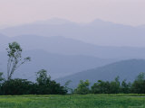 Sunset on the Mountains Looking West From the Blue Ridge Parkway Photographic Print by Rich Reid