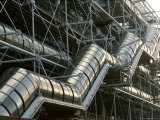 Close-up of a Modern Stairway at the Centre Pompidou in Paris Photographic Print by Carsten Peter