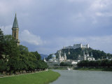 Summertime View of Salzburg and the Salzach River Photographic Print by Taylor S. Kennedy