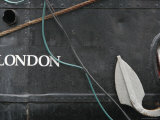 Grey Ship with London Script, Anchor and Rope Photographic Print by David Borland