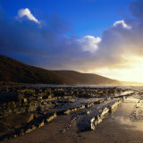 Terraced Rock Shoreline at Blanket Bay Photographie par Rodney Hyett