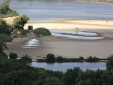 Beach on River Vistula, Wisla Seen from Castle, Kazimierz Dolny Photographic Print by David Borland