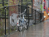 Bicycle, Bridge and Graffiti, Grunerlokka Fotografisk trykk av David Borland