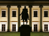 Facade of Royal Palace Det Kongelige Slott by Night Fotografisk trykk av David Borland