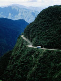 Bus Travelling the World's Most Dangerous Road Photographic Print by Craig Pershouse