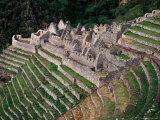 Terraced Ruins on Inca Trail, Huinay Huayna Photographic Print by Karl Lehmann