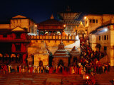 Pashupatinath Temple at Dusk Photographie par Richard I'Anson