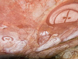 Aboriginal Wandjina Art under Rock Overhang Photographic Print by John Borthwick