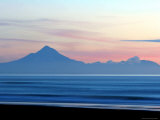 Mount Taranaki at Twilght from Moaku Beach, Mokau Photographic Print by Paul Kennedy