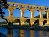 Pont Du Gard and Canoes Photographic Print by Bethune Carmichael