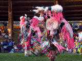 Adult Men in Team Dancing, Kamloops Pow Wow Photographic Print by Emily Riddell