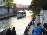 Cruiseboat and Sunset on the Seine Photographie par Glenn Beanland